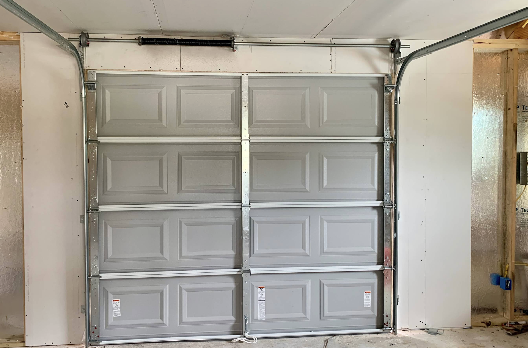 White garage door